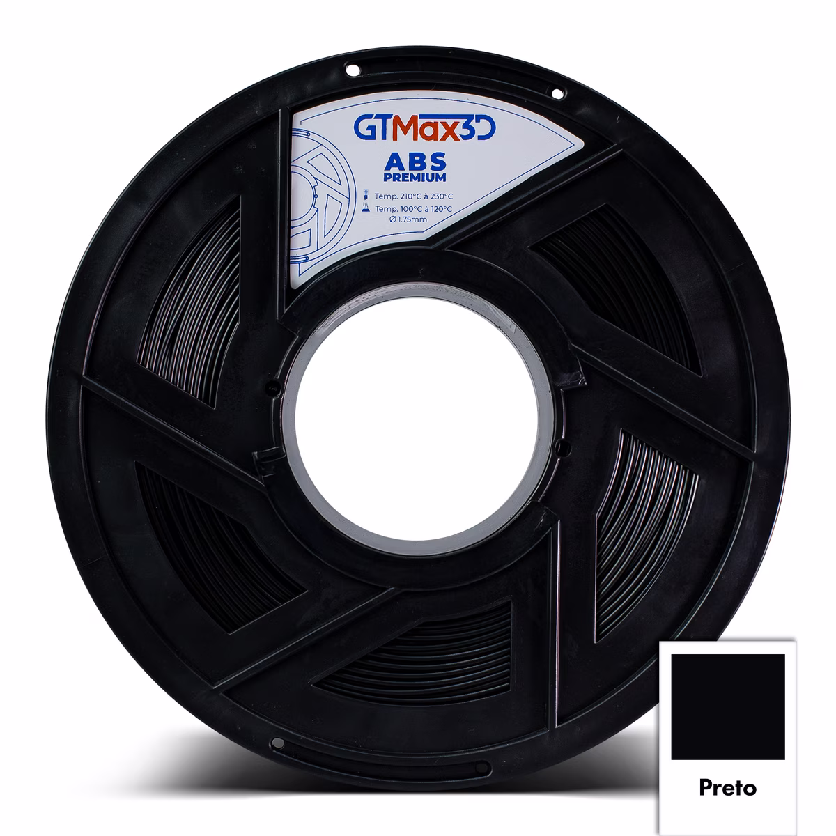 Filamento GTMAX3D ABS PRETO 1kg