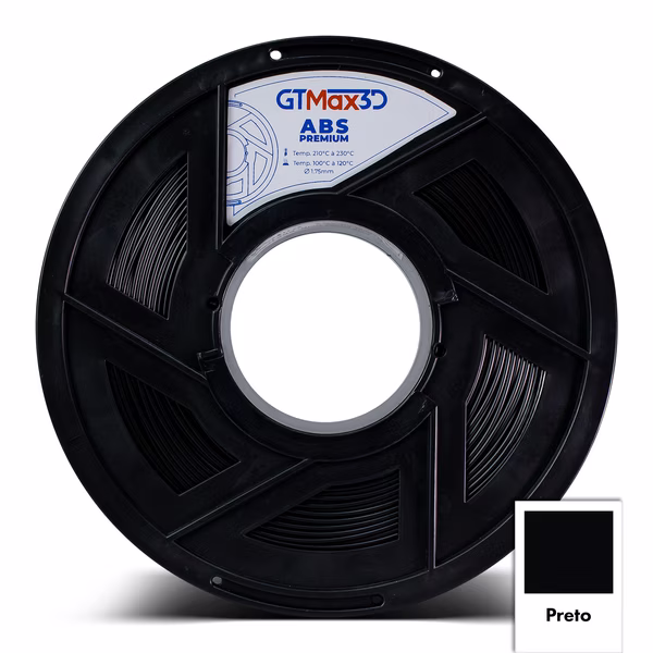 Filamento GTMAX3D ABS PRETO 1kg