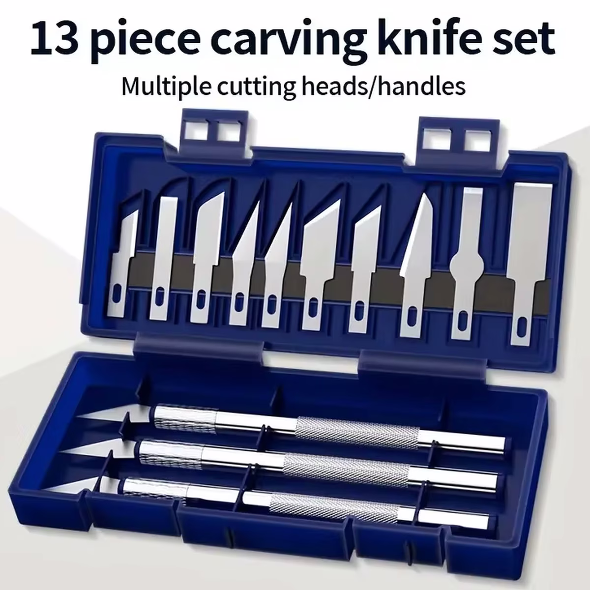 estilete tipo caneta kit 13 peças com estojo